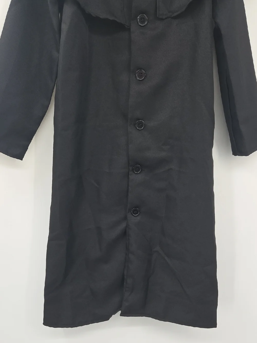 Children's Black Priest Costume with Gold Cross